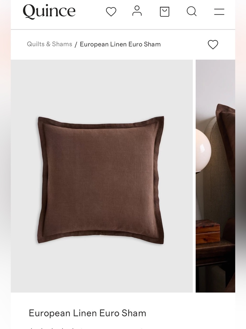 Brown Linen pillow cover